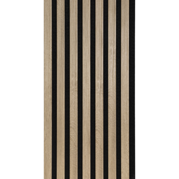 Lattenwand Decowall Acoustic vergrijsd eiken 260x30cm,2 stuks (1.56m2)