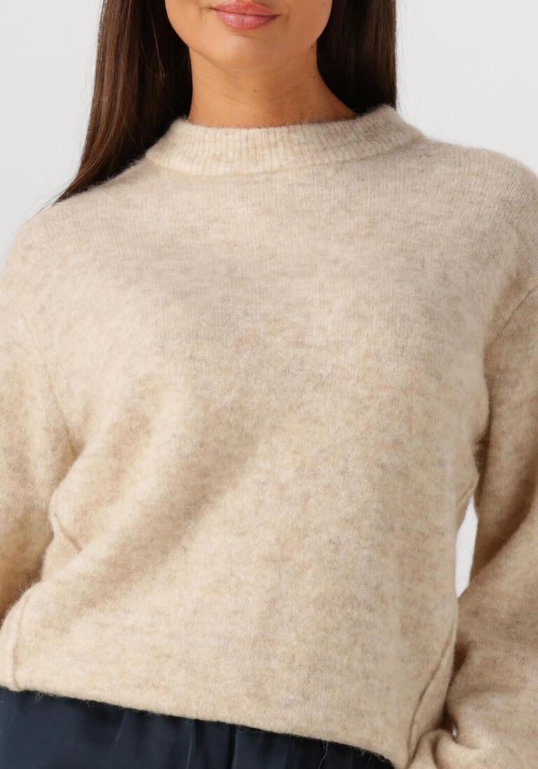 beige second female trui beate knit o-neck