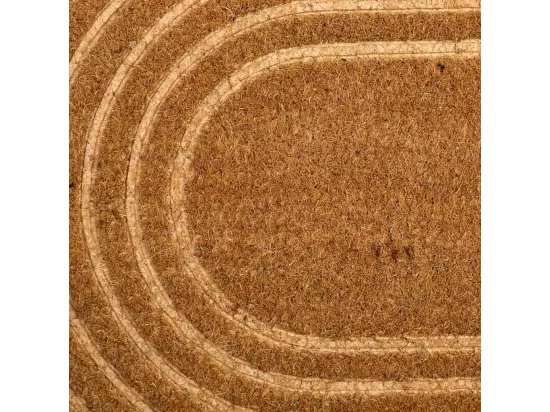 Tapis d'entrée en fibre pressée marron 75x45