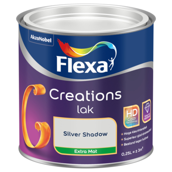 Flexa Creations binnenlak extra mat silver shadow 250 ml