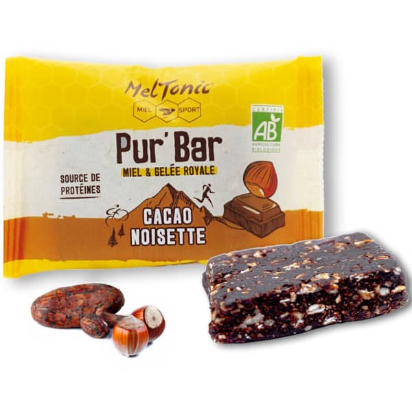 Barres énergétiques MELTONIC PUR BAR BIO CACAO NOISETTE X12