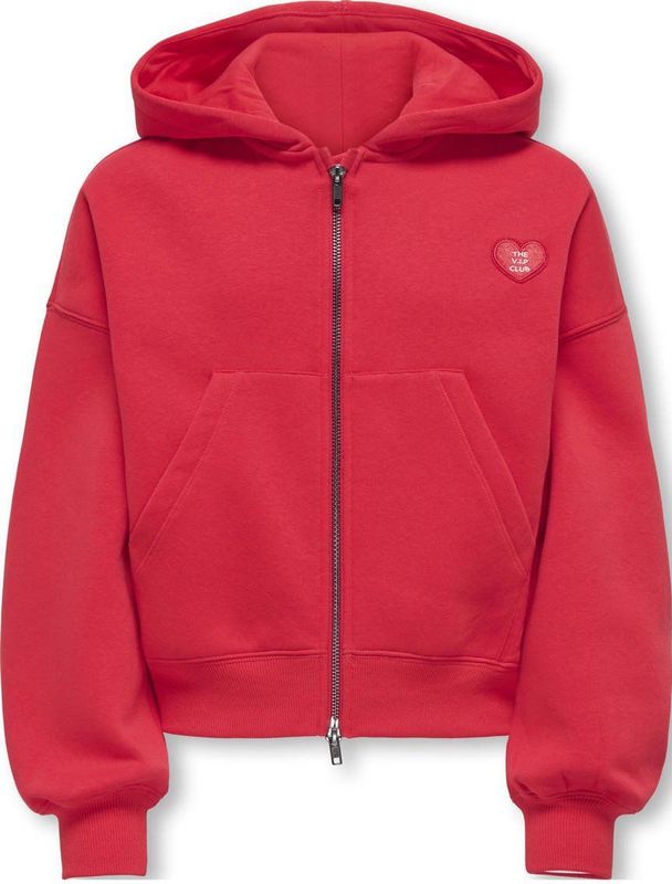 KIDS ONLY GIRL - Vest - Zacht Sweatmateriaal - Met Capuchon - Lange Mouwen - Ritssluiting
