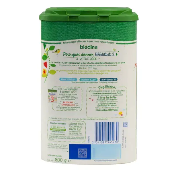 Leite de transição Blédina Blédilait 2ª Etapa 800g