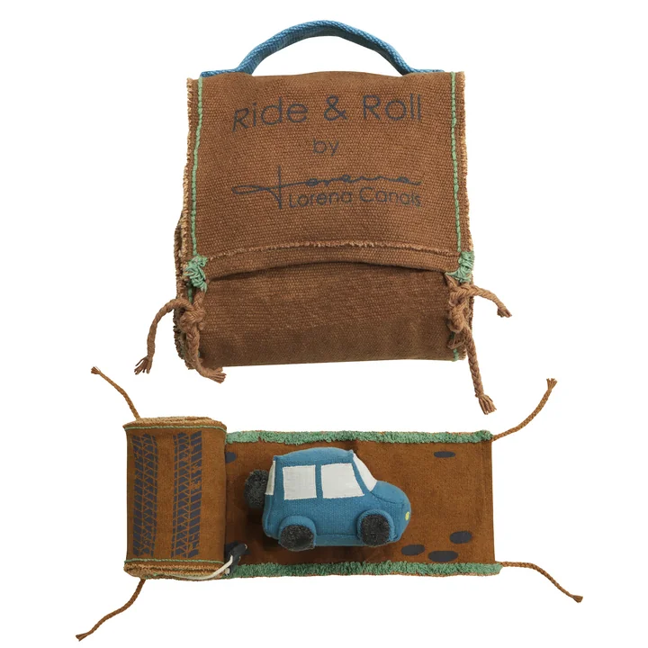 Lorena Canals - Ride & Roll Spielset, Safari, schwarz / braun (2er-Set)