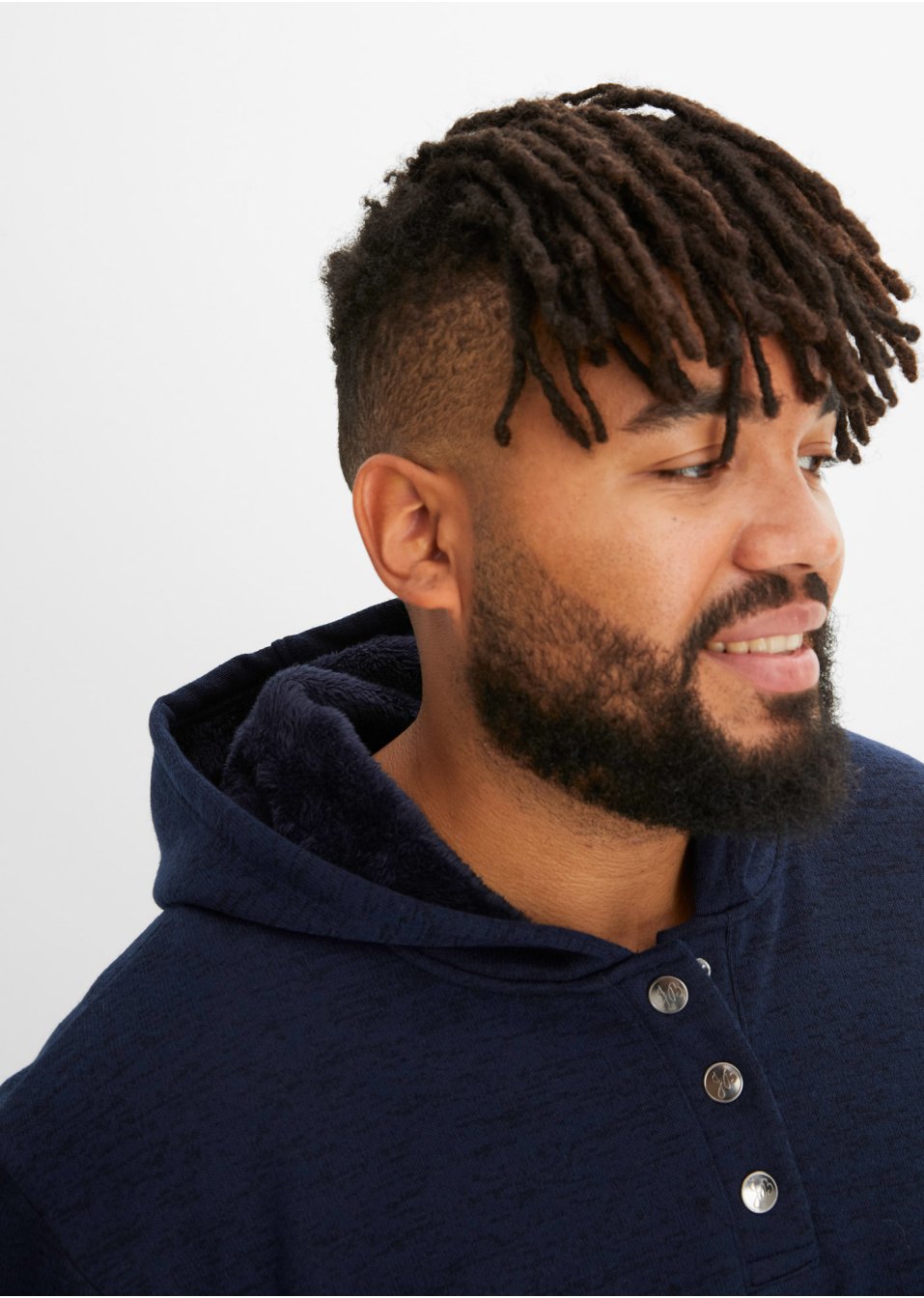 Sweat-shirt à capuche avec intérieur chaud, Loose Fit