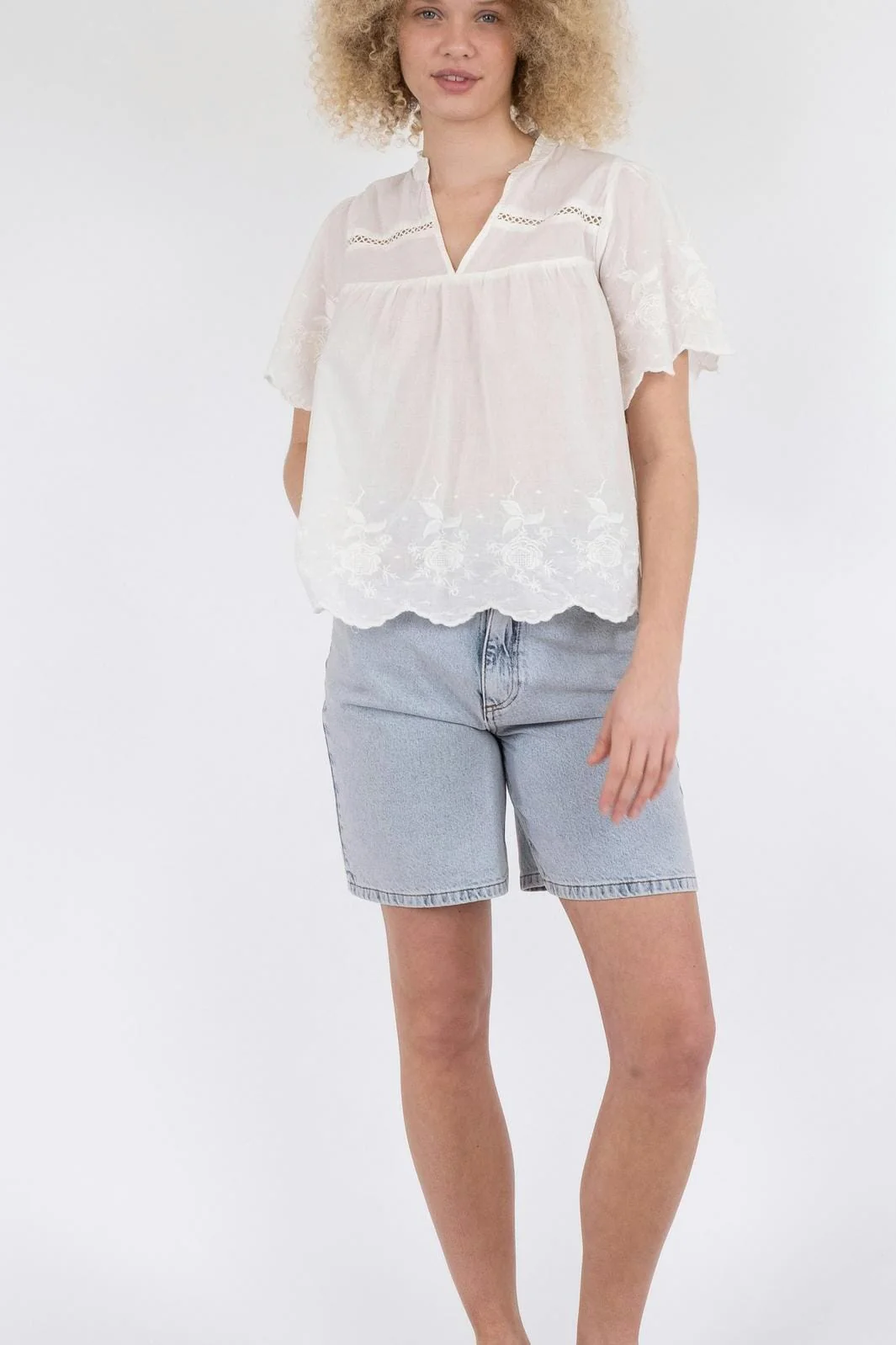 Neo Noir Micheline Emb Blouse