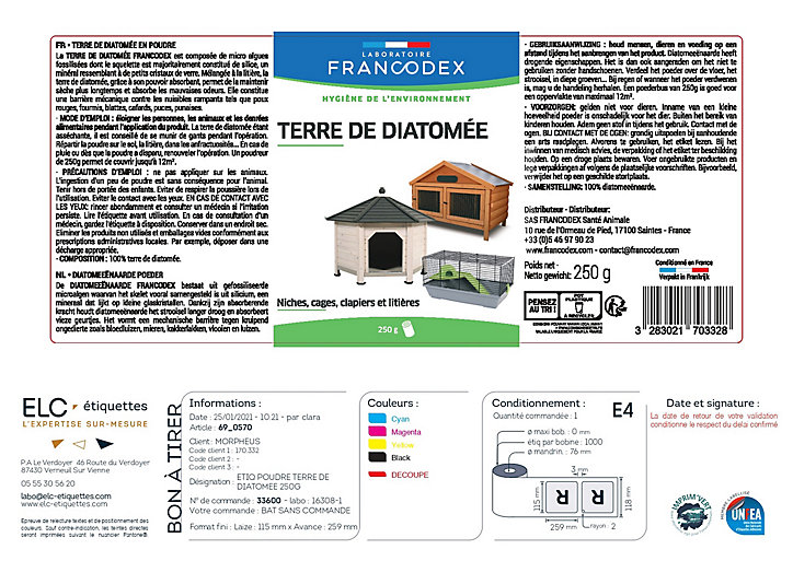 Poudre terre Diatomée 250g