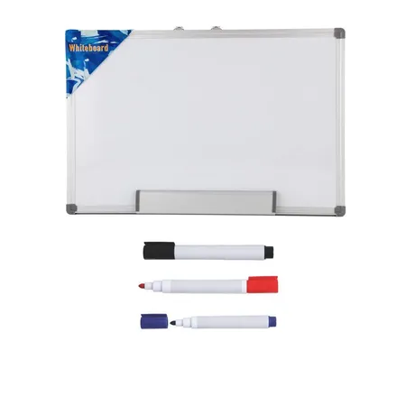 Idena Whiteboard 40 x 30 cm mit Alurahmen + 3 Whiteboardmarker