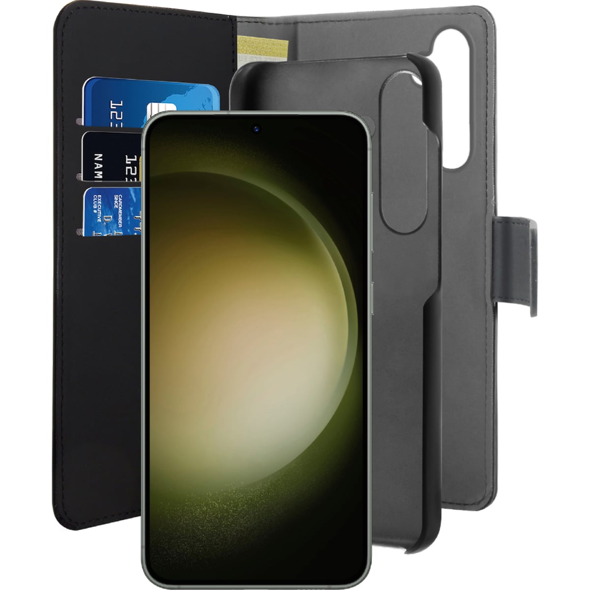Puro 2in1 Samsung Galaxy S24 Plus lommebokdeksel (sort)
