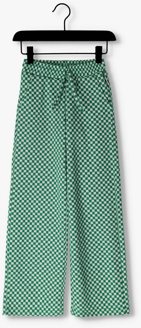 MOODSTREET groene moodstreet pantalon pants in jacquard knit check