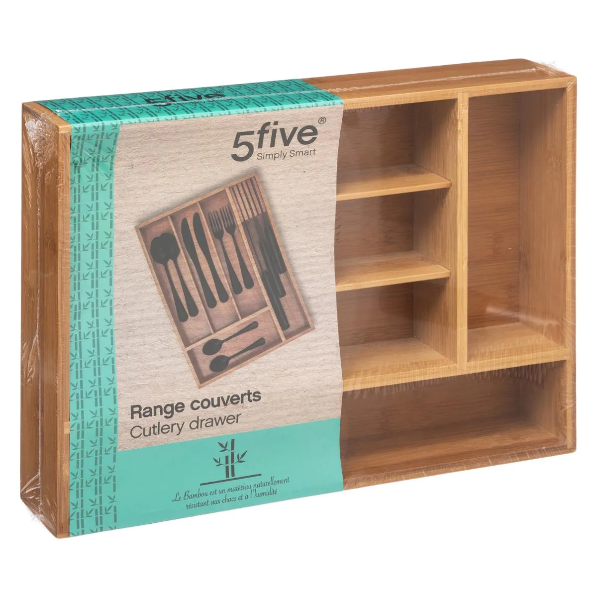 Five Simply Smart Five Range-Couverts et Couteaux Bambou