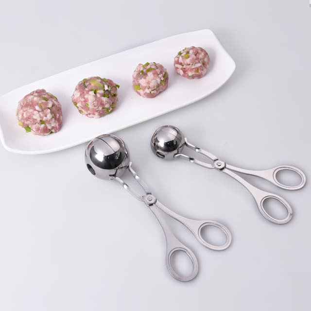 Frikadelletænger / scoop til frikadeller, 2-pak med 2 størrelser