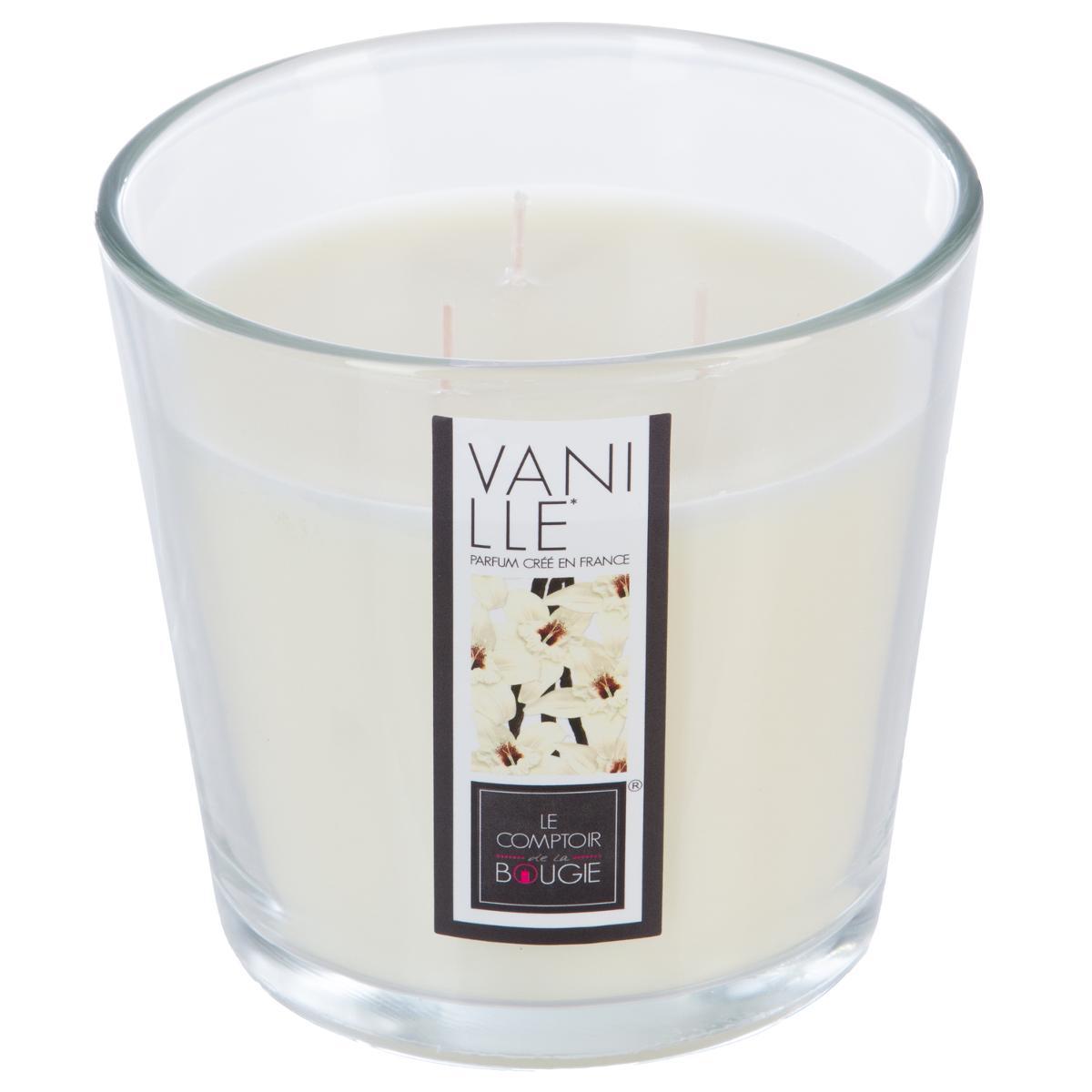 BOUGIE PARFUMEE VERRE GM 500G VANILLE