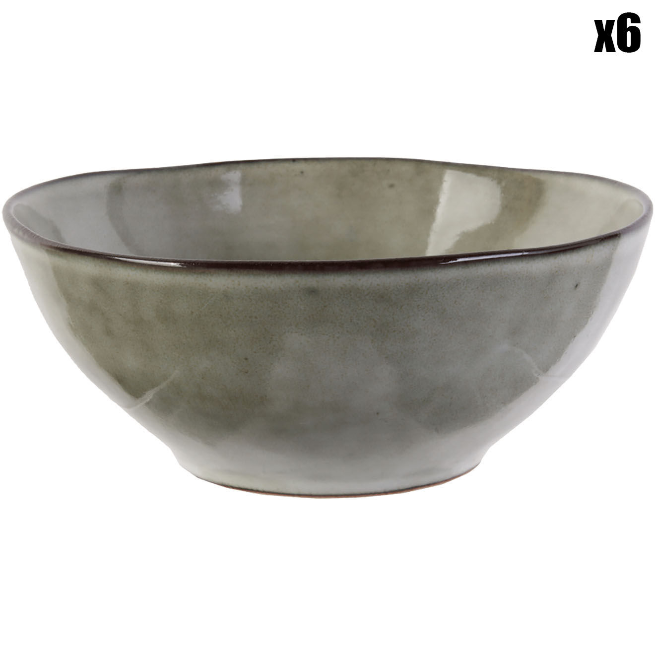 Home Deco Factory 6 Coupelles Au Grès du temps grises - D.14.5 cm