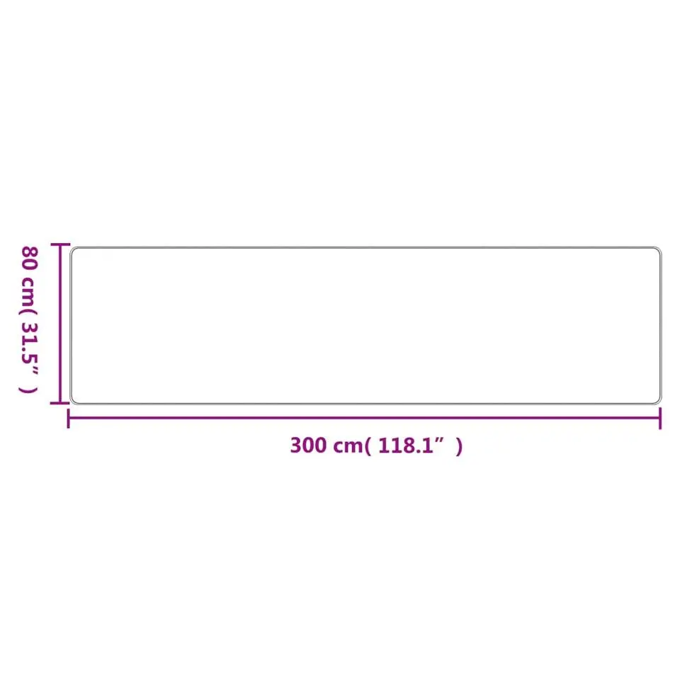 vidaXL - Tapijtloper - Platina - Stof - 80 x 300 cm