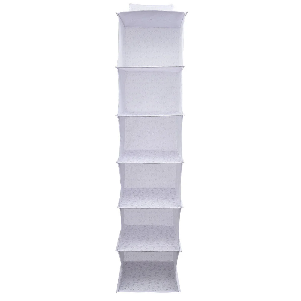 Organisateur de vêtements Blanc - 6 niveaux - 30x30xH128 cm