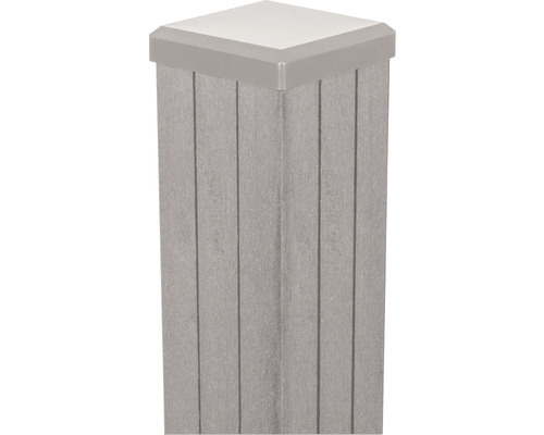 GroJa Merano BPC paal inclusief dop voor vastschroeven, 7 x 7 x 100 cm, tweekleurig zand