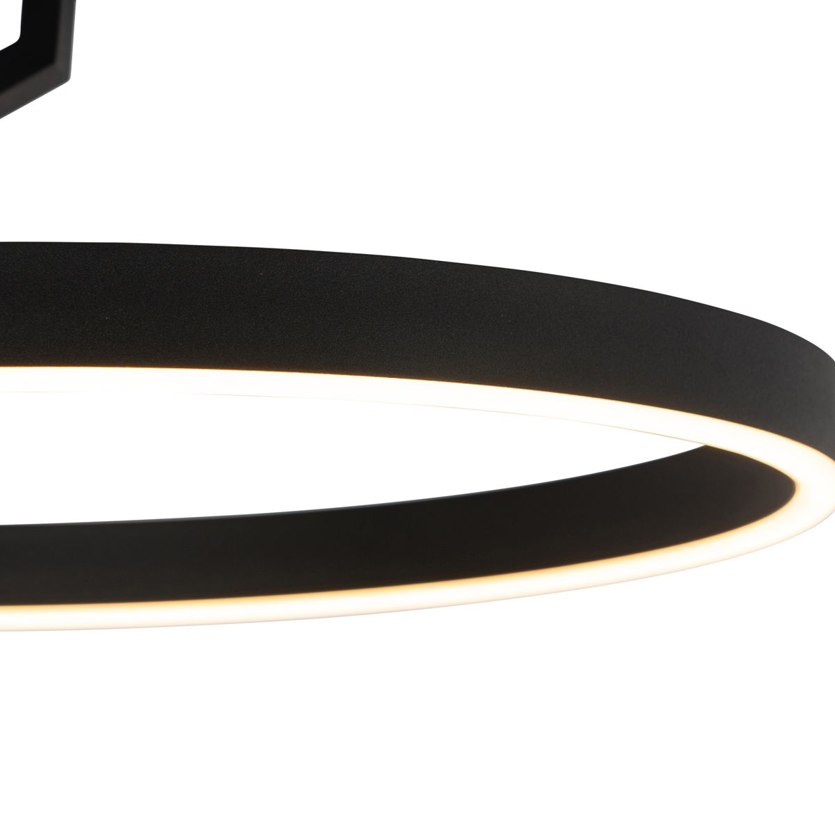 Design plafondlamp zwart incl. LED 3-staps dimbaar - Anello