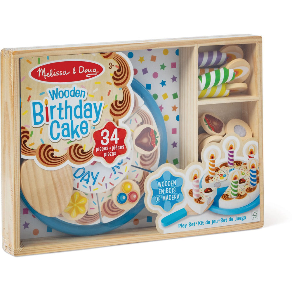 Køb Melissa & Doug Multifarvet Wooden Food Playset Birthday Cake