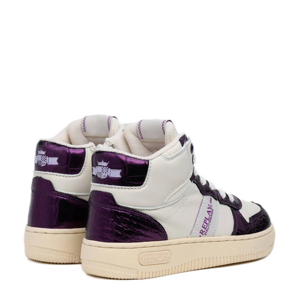 REPLAY Epic JR 11sneakers wit/paars