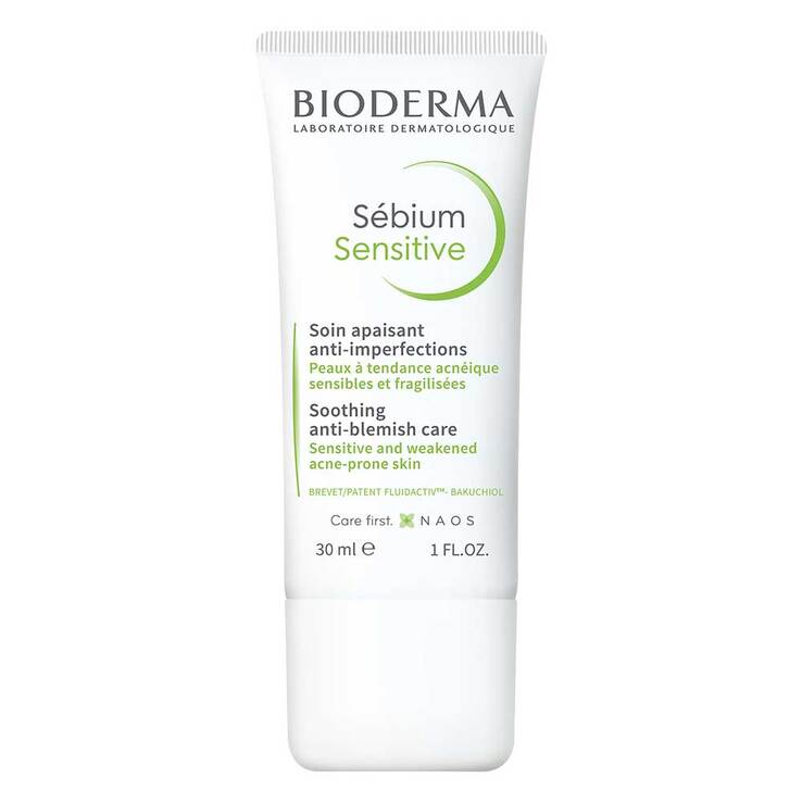 Bioderma Sebium sensitive Creme für unreine, ölige, zu Akne neigende Haut, 30 ml