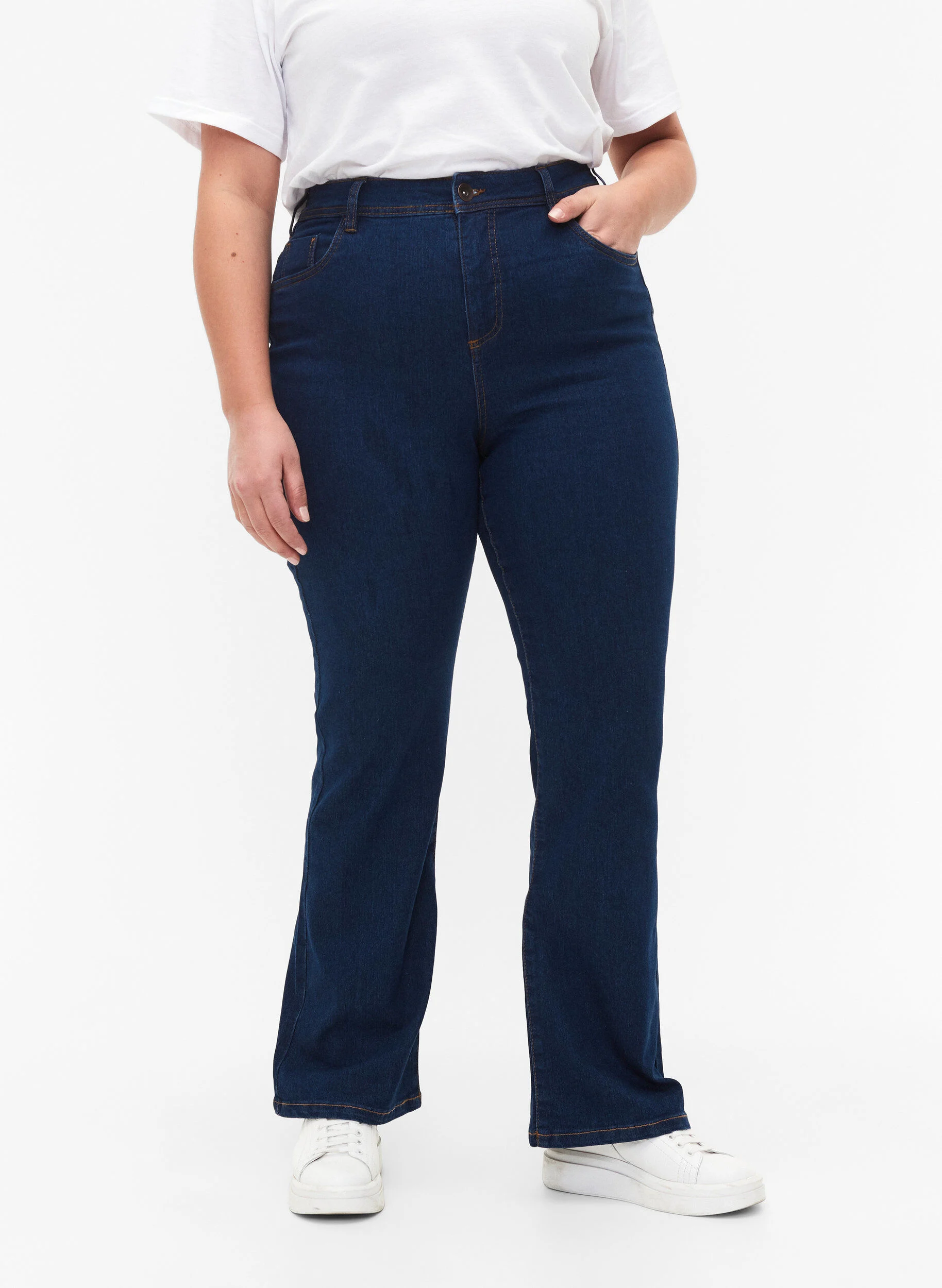 FLASH - Højtaljede jeans med bootcut