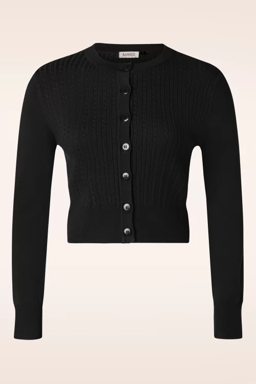 Banned Retro Sylvia cardigan in zwart