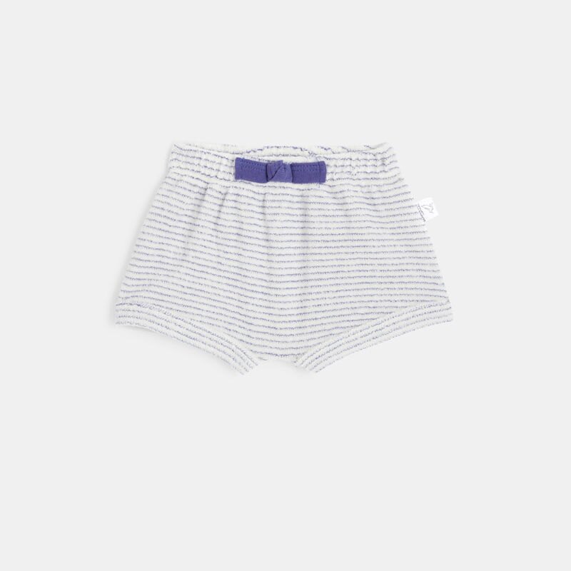 Short bébé en coton éponge bio violet Absorba Mauve Violet