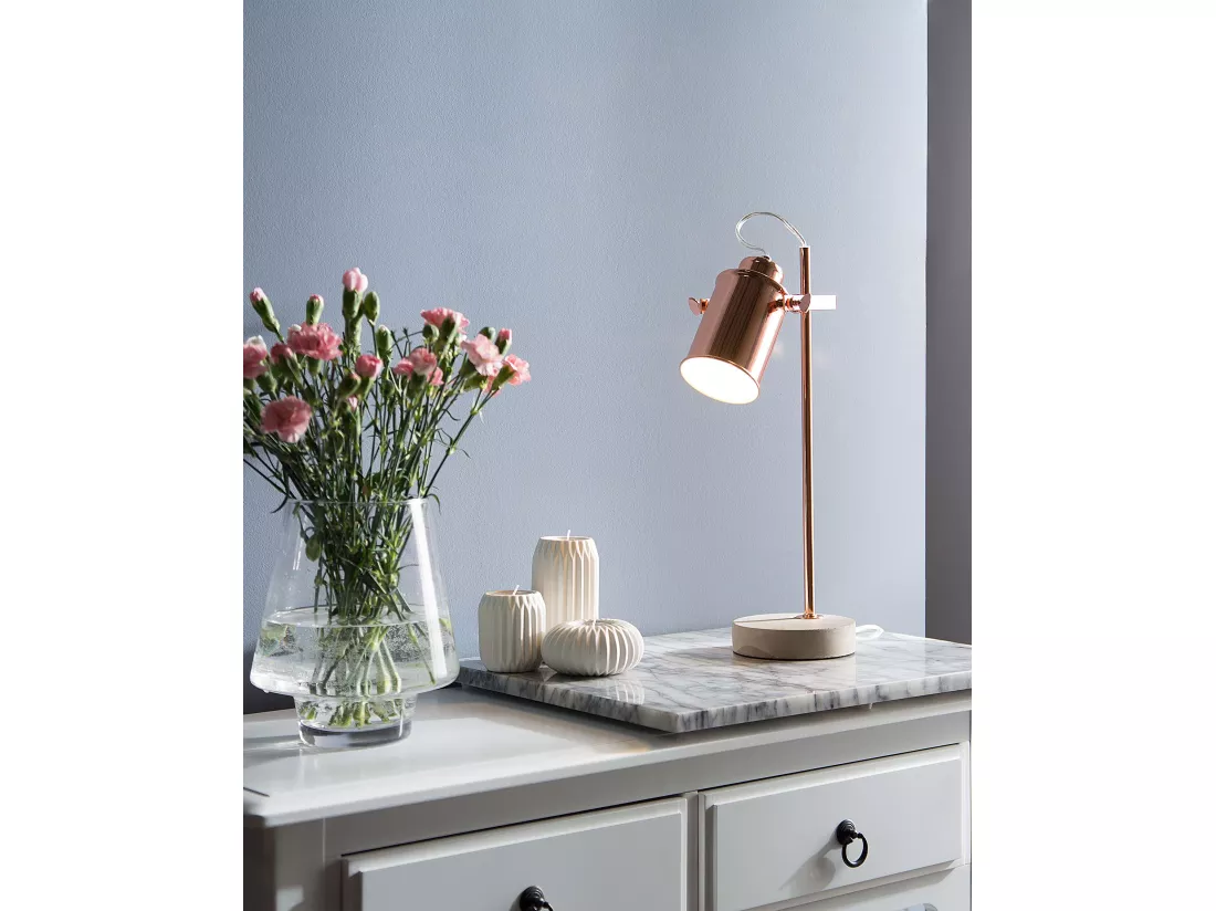 Lampe de bureau MUNDAKA Réglable Métal Cuivré