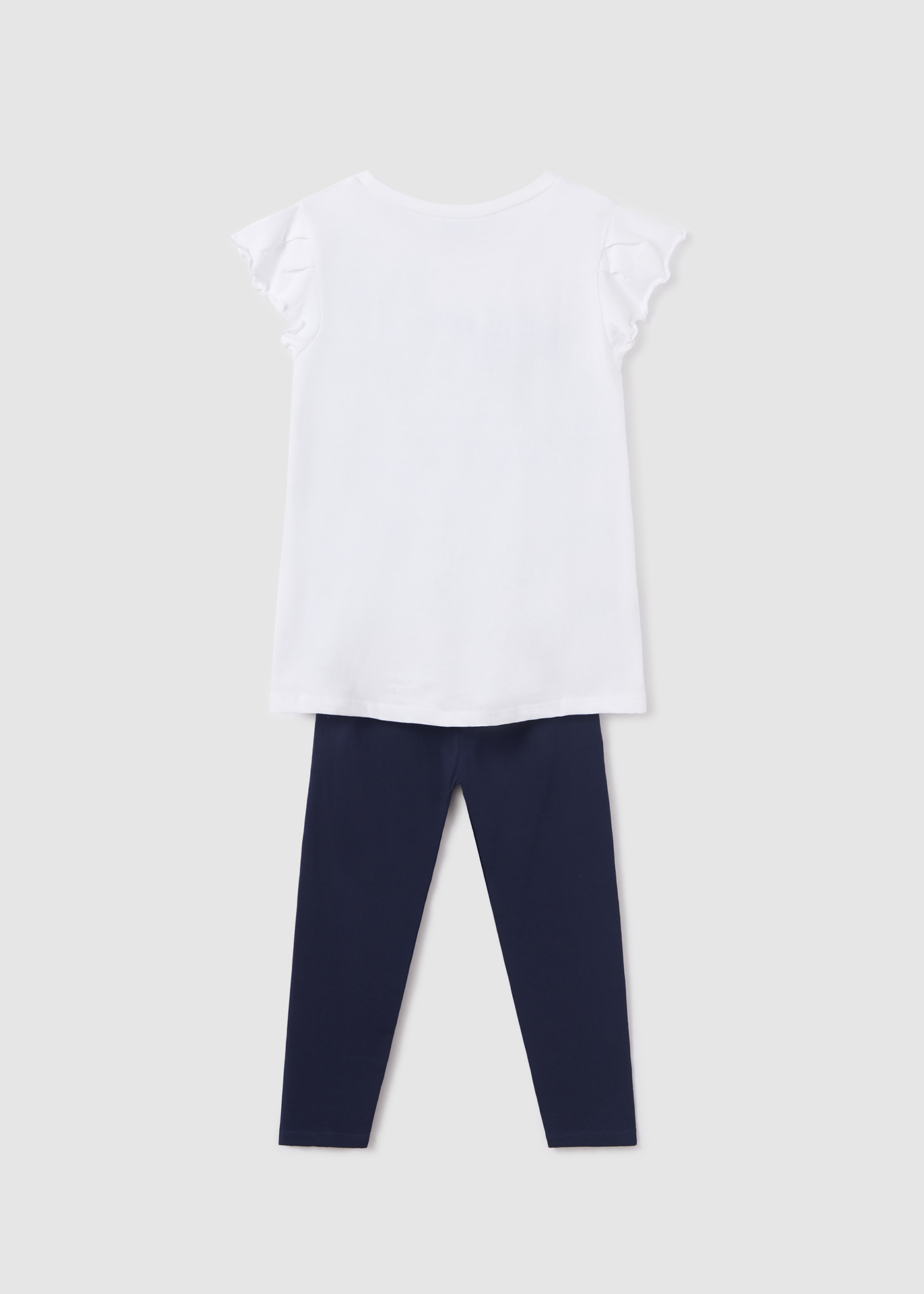 Conjunto de duas peças em algodão sustentável para meninas