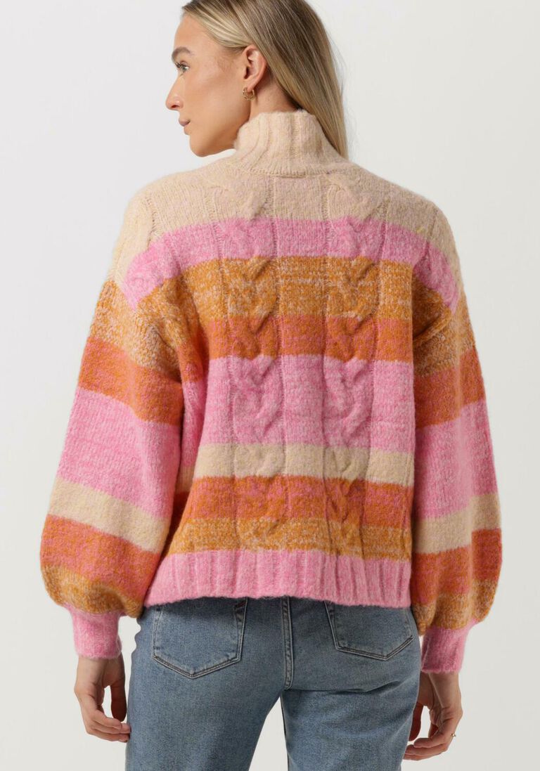 Y.A.S. roze y.a.s. coltrui yasmarlia ls cable knit pullover