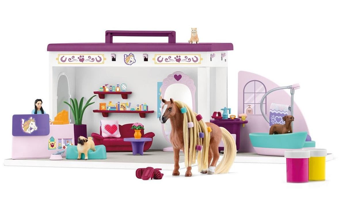 Spielfigurenset Horse Club Tier SalonPferde-Schönheitssalon mit klappbaren Seitenwänden