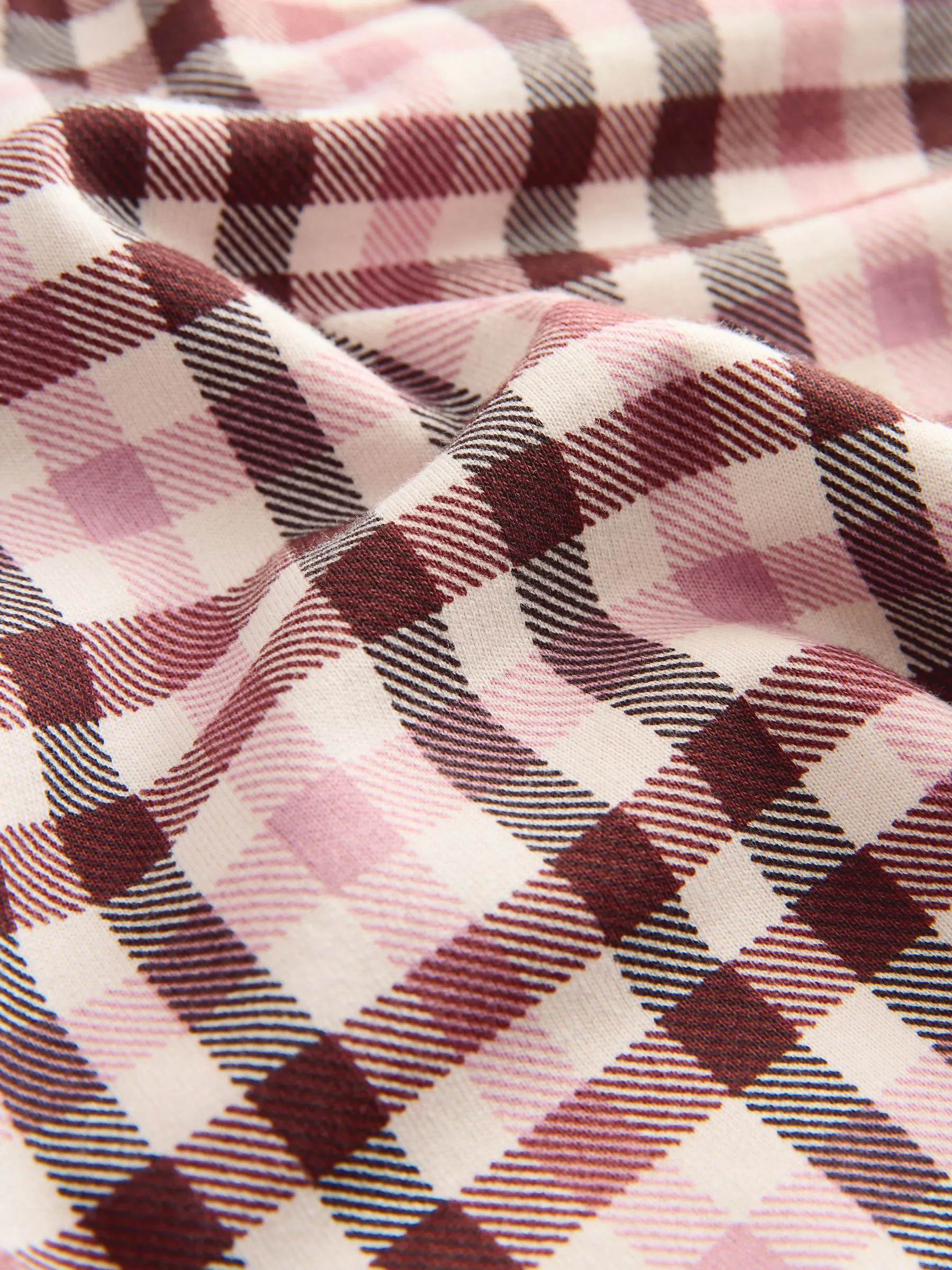 Roze geruit - Broek met wijde kortere pijpen (3mnd -7jr)