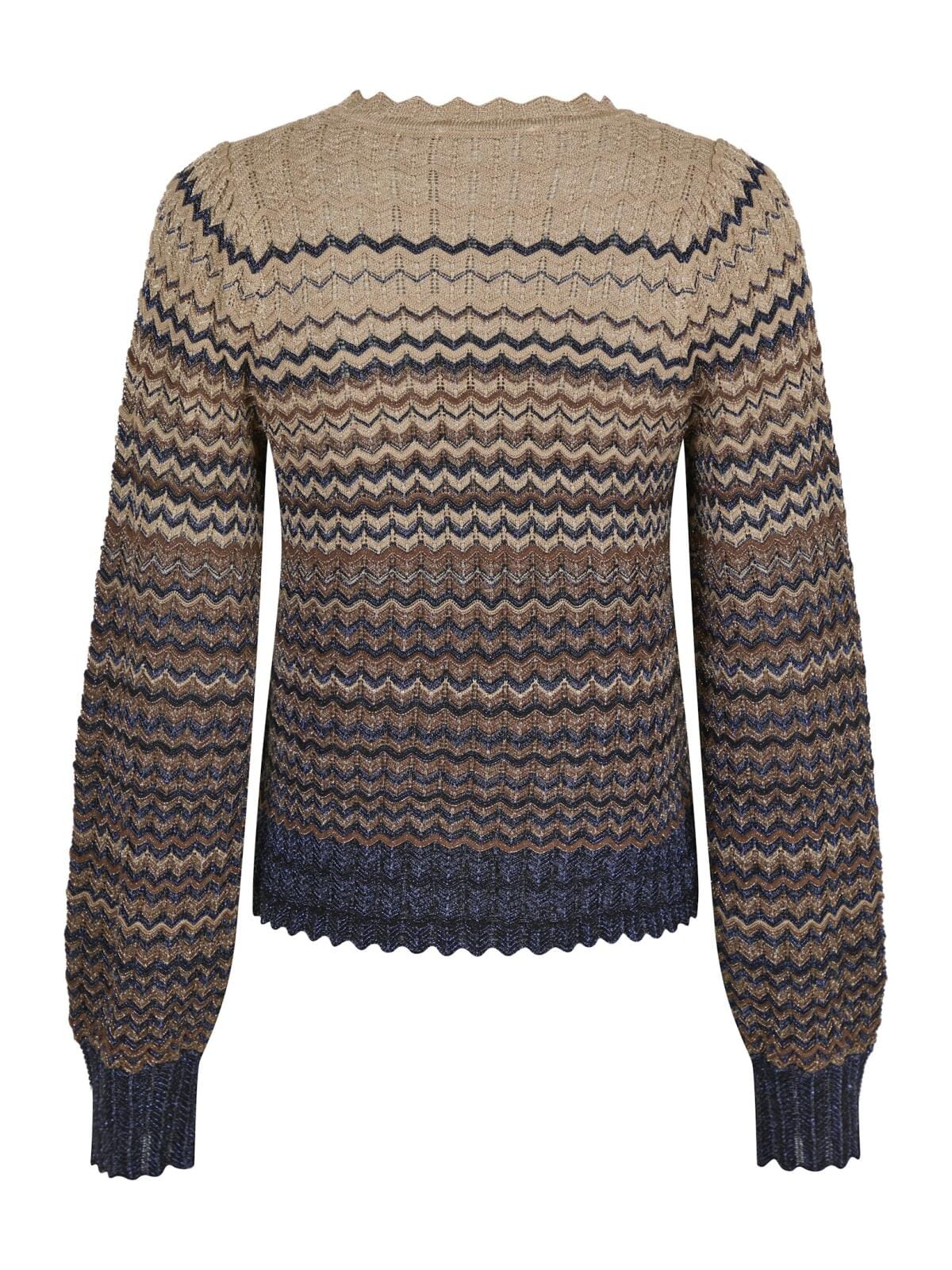 Neo Noir Dito Chevron Knit Blouse