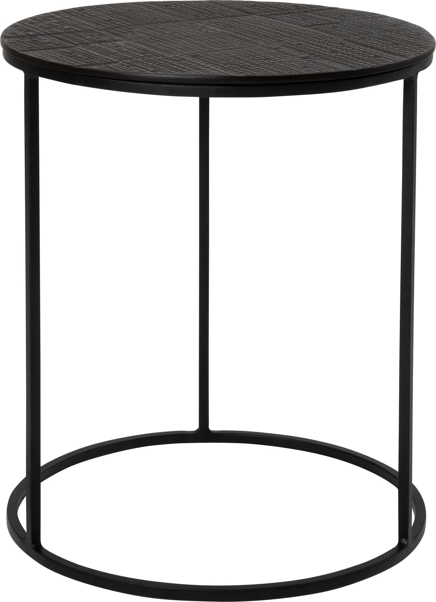 Intratuin bijzettafel Elo bruin / zwart 40 x 40 x 45 cm