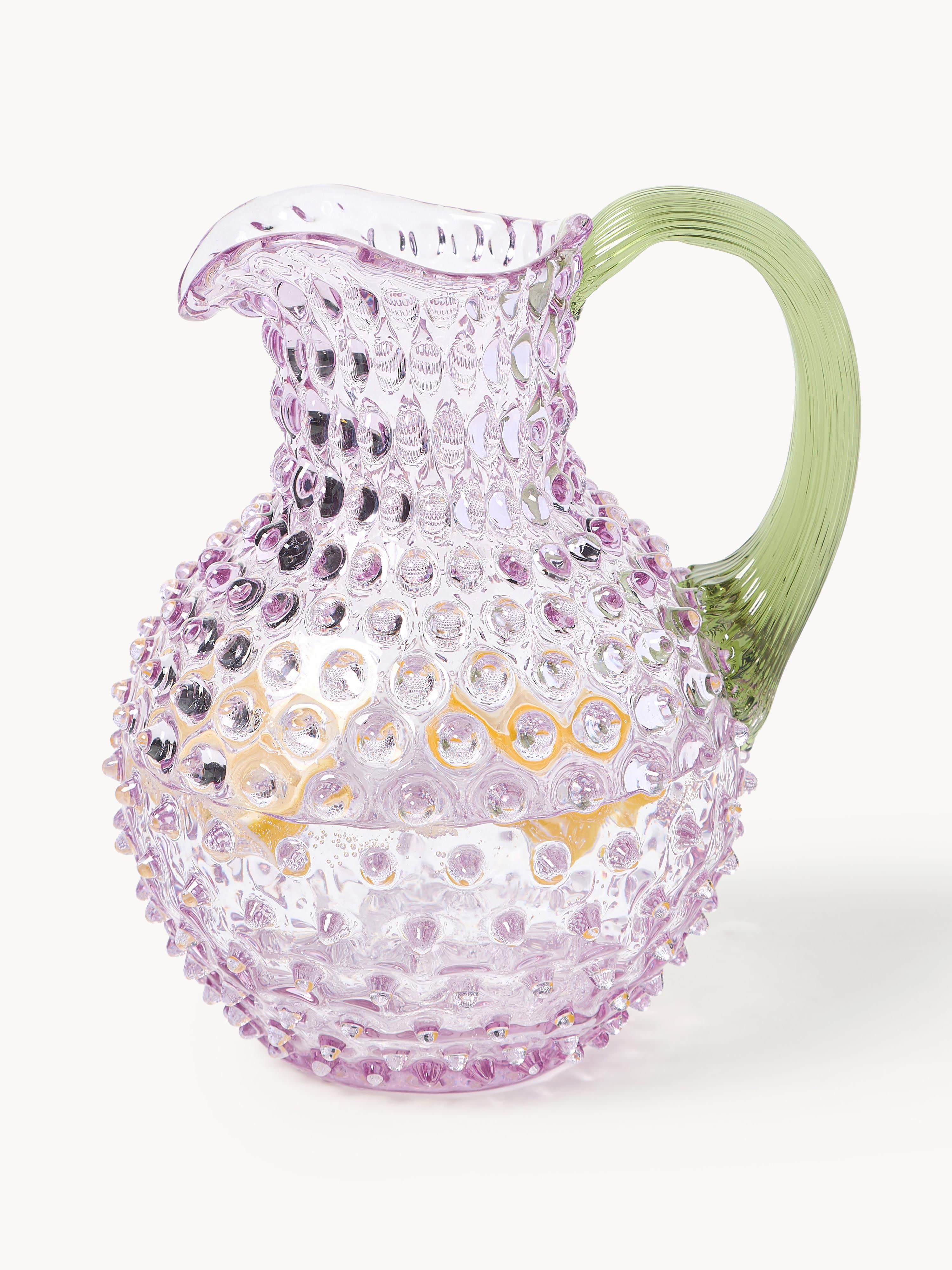Mondgeblazen karaf Hobnail, 2 L