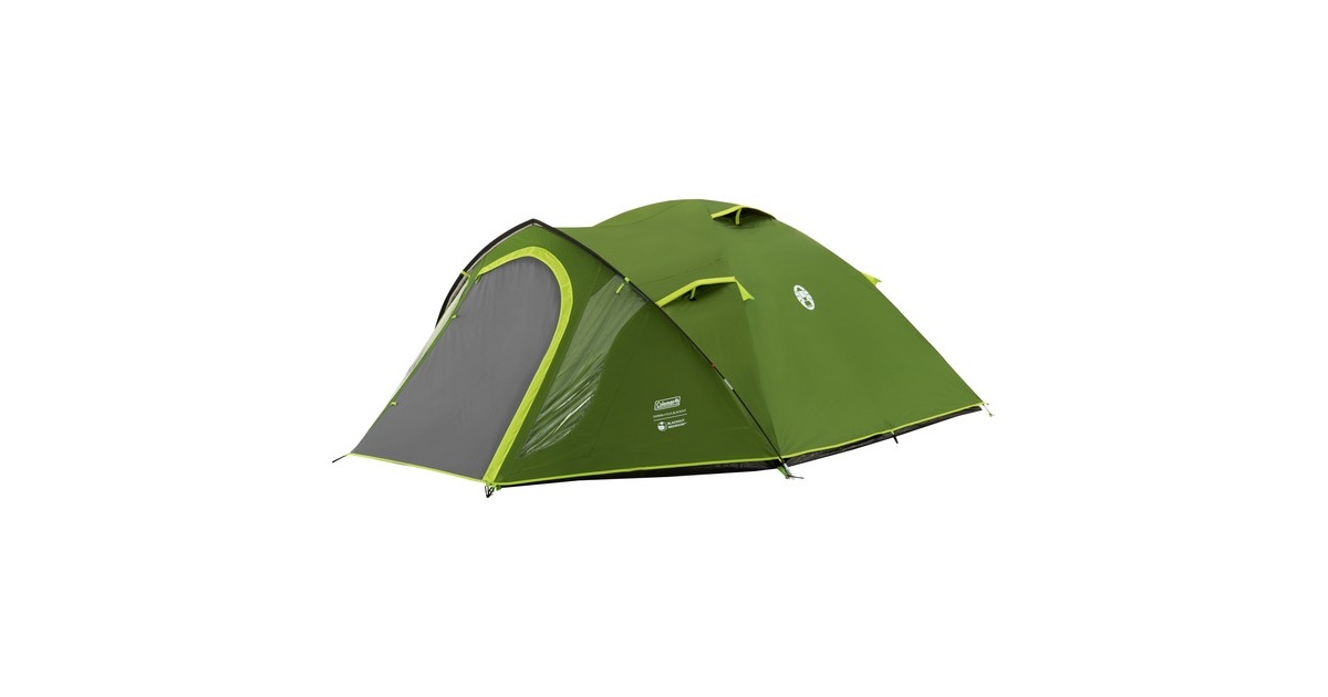 ColemanDarwin 4 Plus koepeltent  (Donkergroen/lichtgroen, met voorbouw, model 2025)