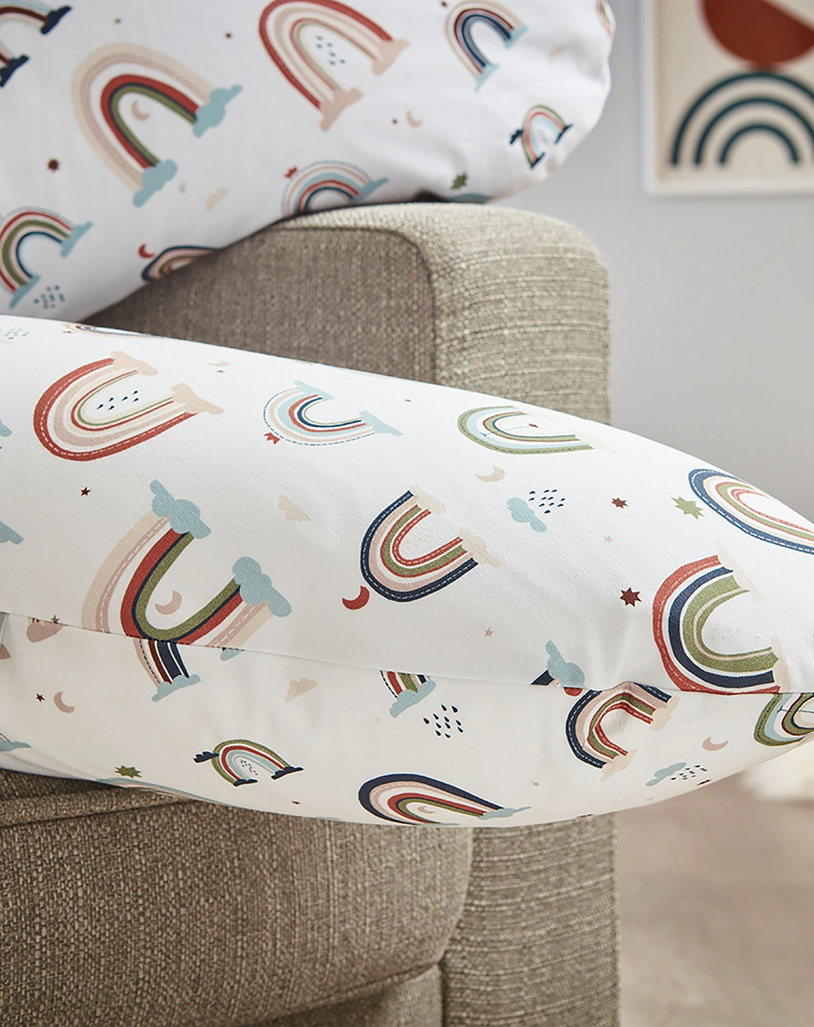 Stillkissen MULTI - BOHO RAINBOW (190x35) in weiß