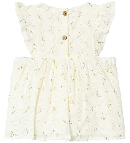 Lil' Atelier Kleid - NbfJinna - Kokosmilch m. Blumen