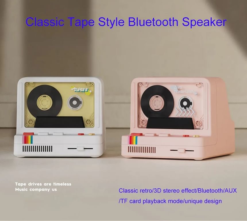 HOMTEC - Vintage USB oplaadbare Bluetooth-luidspreker