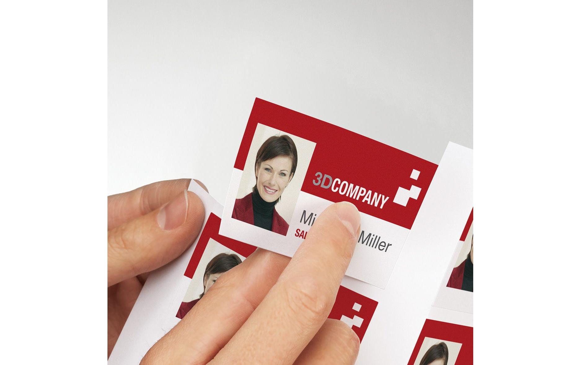 Namensschild 5.4 x 9 cm, 10 Blatt, 185 g, WeissPC-Einsteckkarten zum Bedrucken