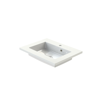 Tiger Karlo badkamermeubel 60 cm hoogglans wit met wastafel hoogglans wit