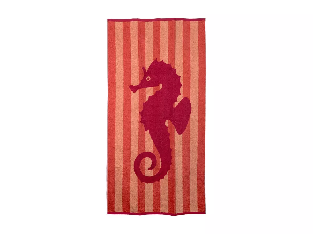 Drap de plage coton 75x150 cm collection TIMEA orange