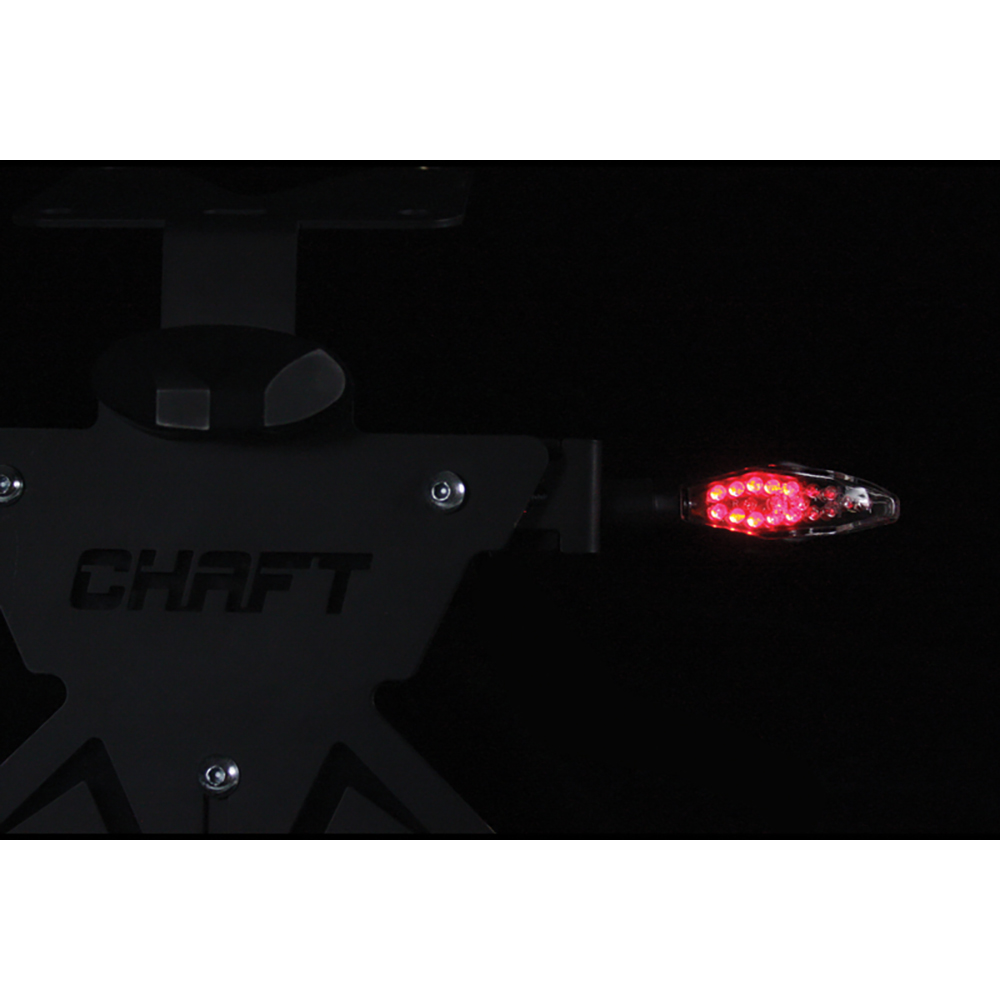Chaft - Clignotants LED Multi Fonctions Wanted Noir / Transparent