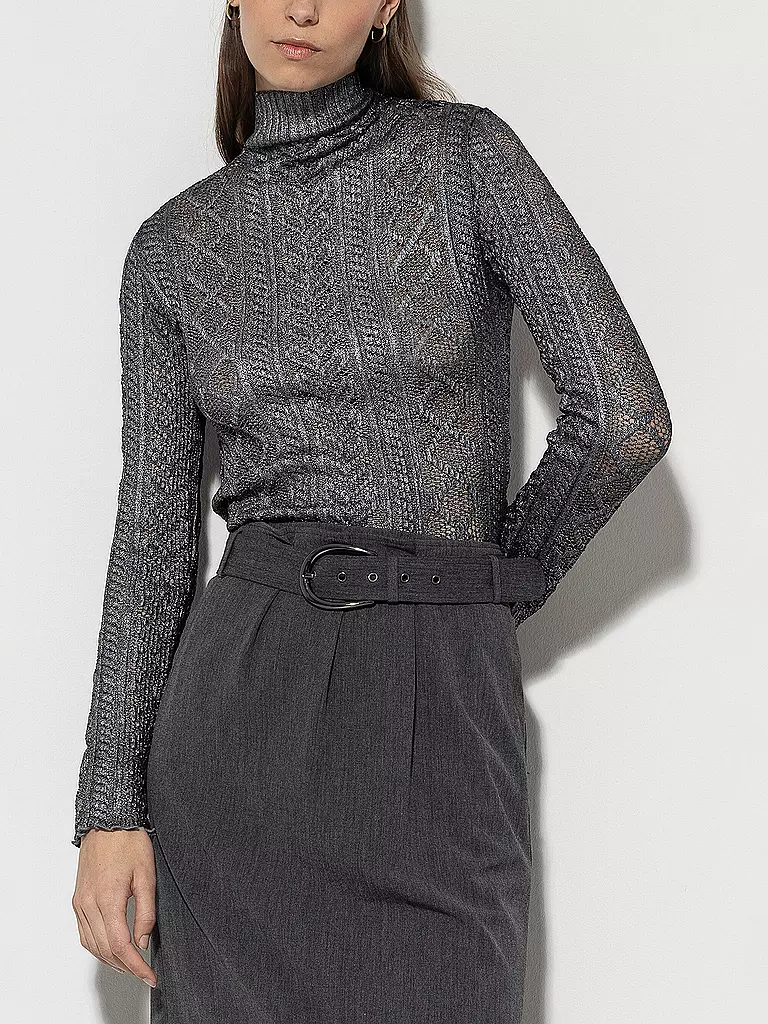 LUISA CERANO Rollkragenpullover grau