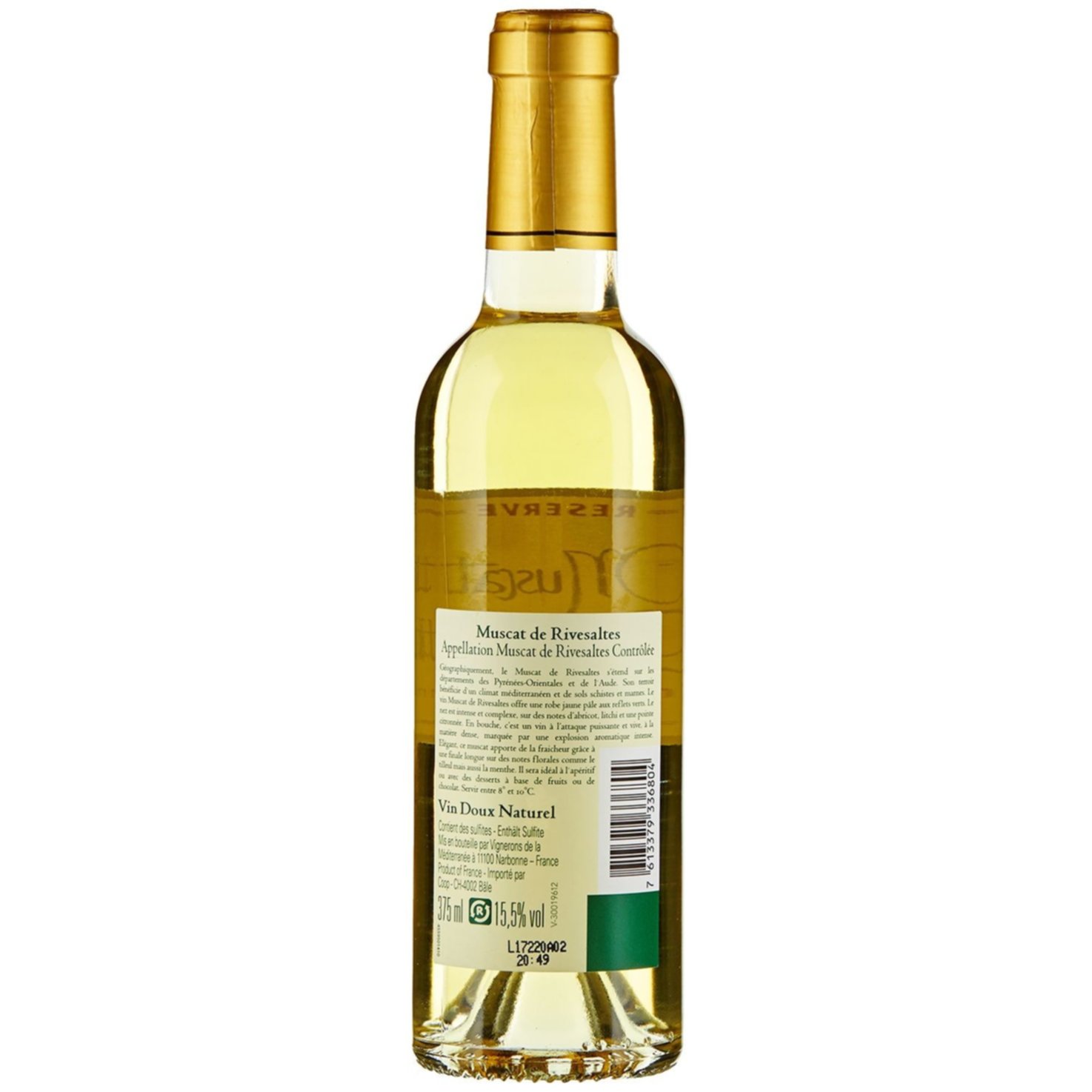 Muscat de Rivesaltes AOC Vin doux Naturel -37.5cl
