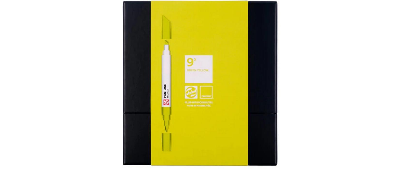 Pantone Marker Set 9x Gelb/GrünWasserbasierte Marker