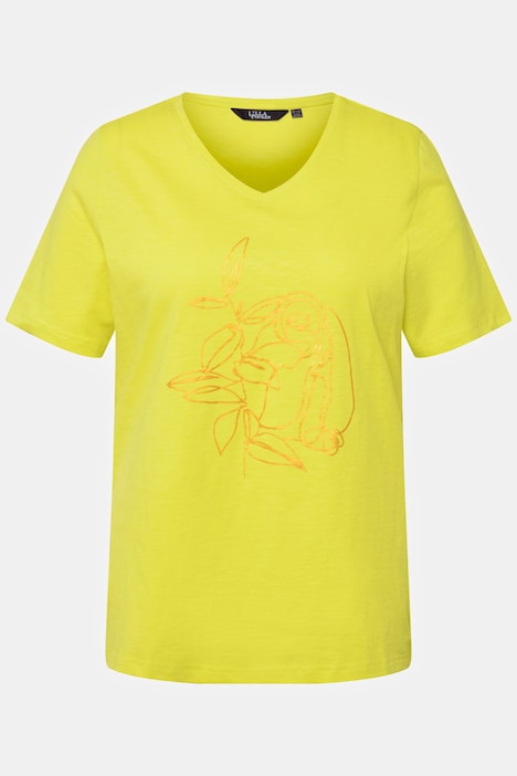 T-Shirt, Tiermotiv, Classic, V-Ausschnitt, Halbarm