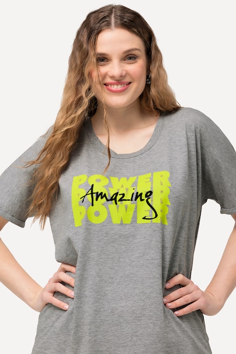 T-Shirt, Power, Oversized, Rundhals, Halbarm