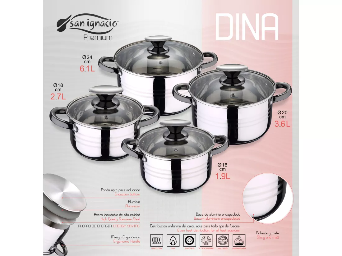 Set 8pc SIP + Set 3 poêles 16/20/24